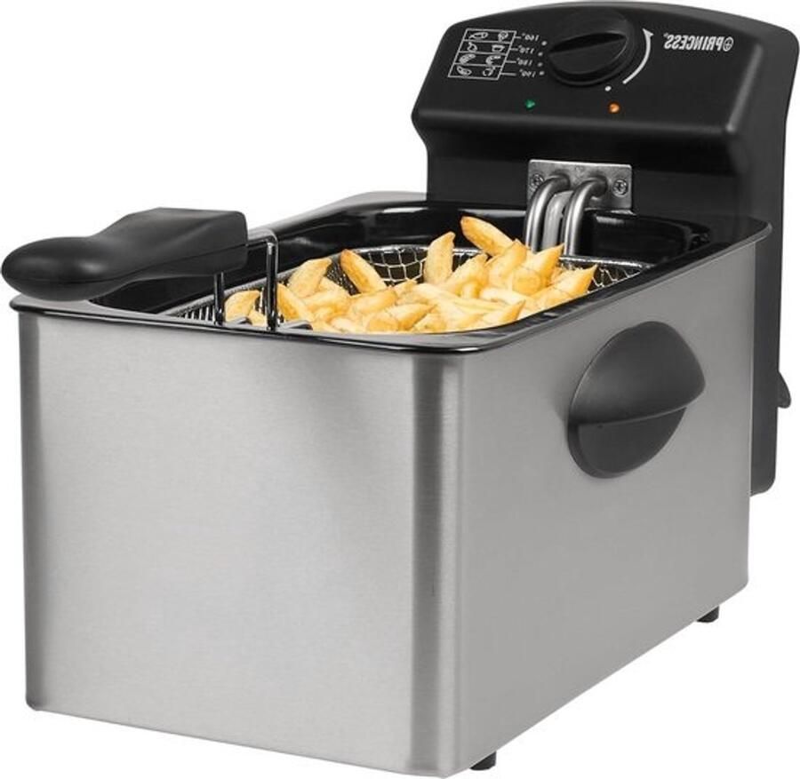 Friteuse 2000 Watt Inhoud 4 liter 800 g Zilverkleurige thermostaat