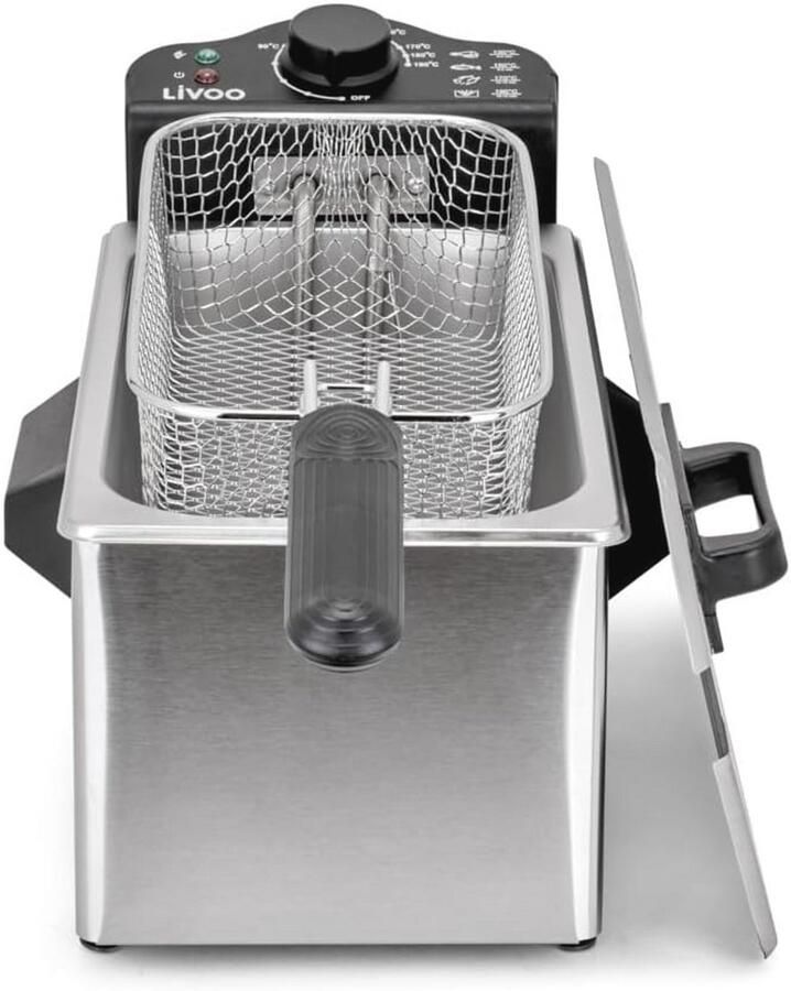 Friteuse 3 liter 2000W met uitneembare container Voor perfect krokante friet