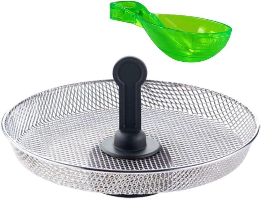 Friteuse Accessoires Snackmand en Lepel Lucht Frituren Specifieke Modellen 1 kg 1.2 kg Zilver