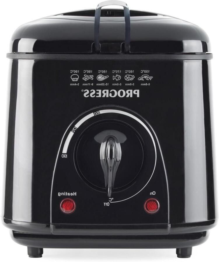 Friteuse Fondue 2-in-1 Apparaat Gezellig Eten Verstelbare Temperatuur 1 Liter Zwart