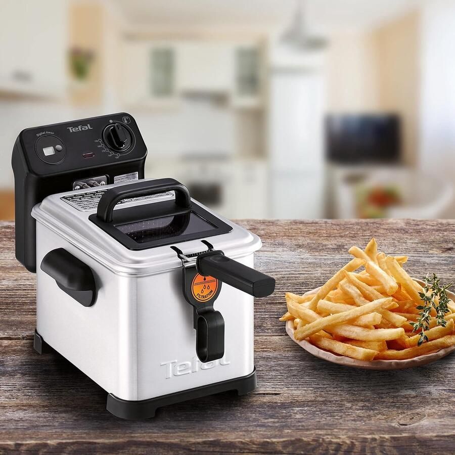 Friteuse Frietpan Lekkere friet bakken Koude zone technologie 4 Liter Zilver