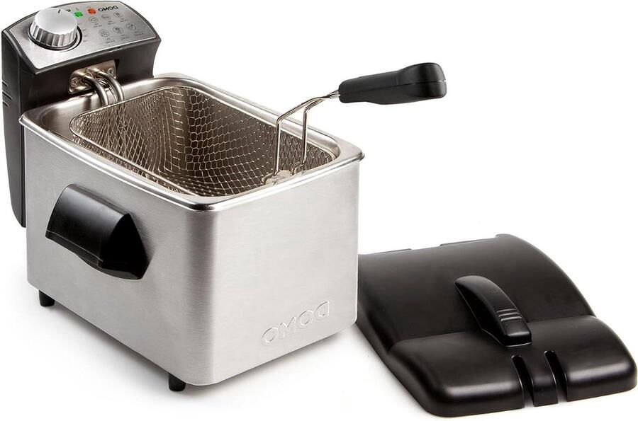 Friteuse Frituurpan Friet Bakken Roestvrij Staal 4 Liter Zwart