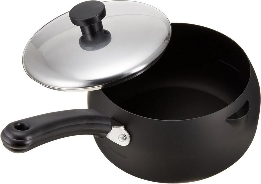 Friteuse Frituurpan Frituren Gietijzeren pan 1.4 Liter Zwart