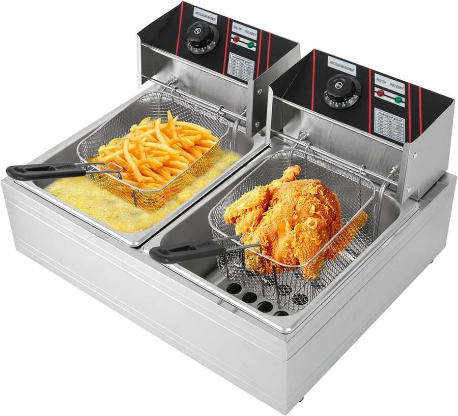 Friteuse Frituurpan Lekker Eten Snelle Bereiding 1.5 Liter Zilver