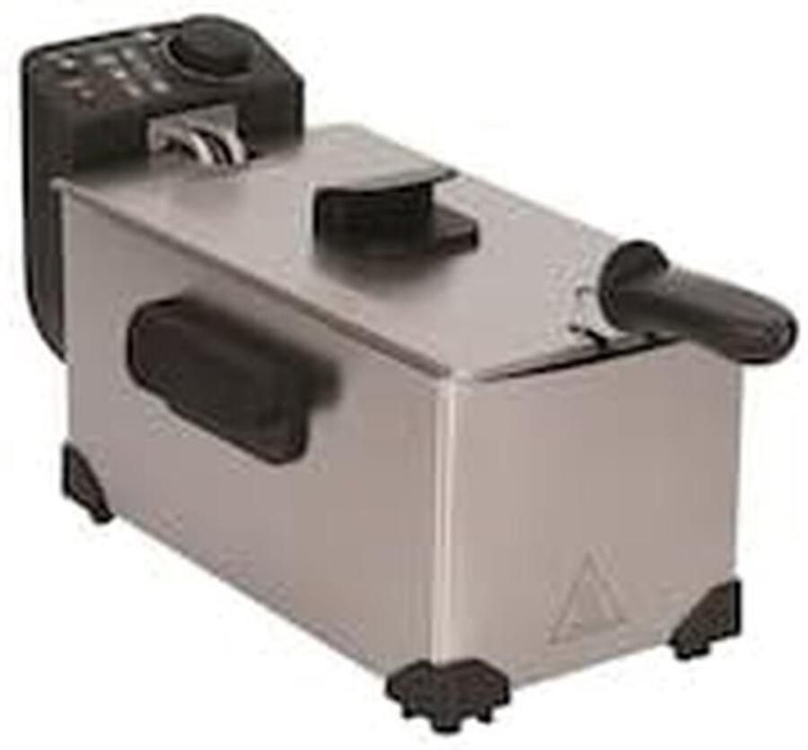 Friteuse Frituurpan Lekker Frituren Afneembare Tank 3 Liter Zilver