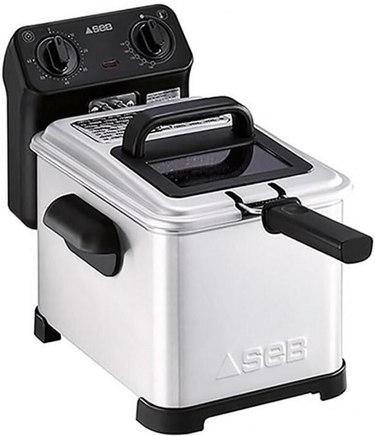 Friteuse Frituurpan Lekker Frituren Krachtige 2400 Watt 4 Liter RVS Zwart