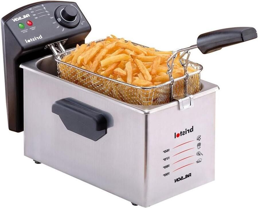 Friteuse Frituurpan Lekker Frituren Volledig Demonteerbaar 3 Liter Roestvrij Staal