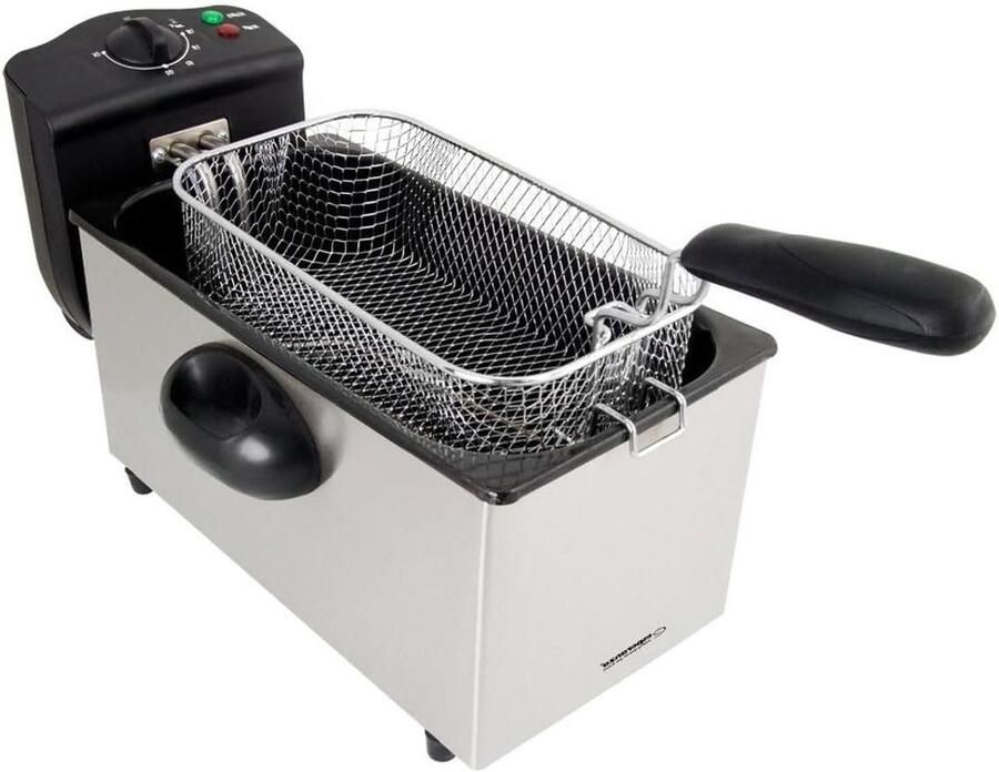Friteuse Frituurpan Thuis Frituren Grote Capaciteit 3 Liter Zwart