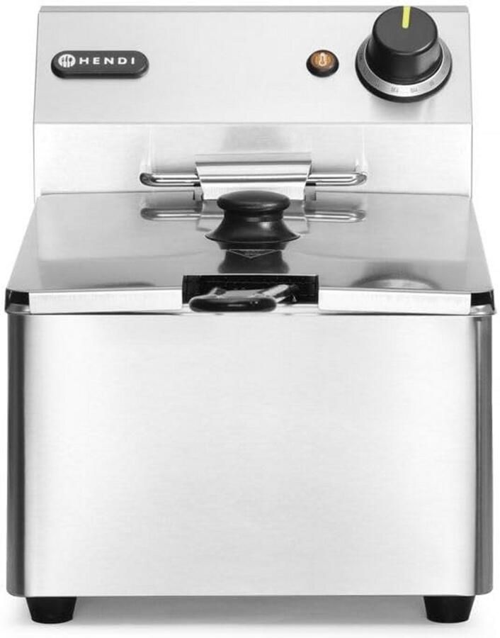 Friteuse Frituurpan Thuis Frituren Instelbare Temperatuur 6L Inhoud Zilver