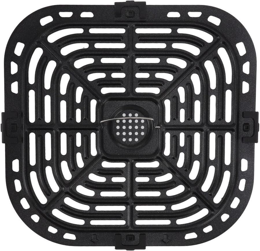 Friteuse Grillpan Crisper Plate Gezond Koken Food Grade Staal 24x23 cm Zilver