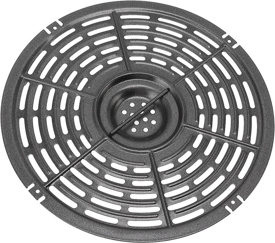 Friteuse Grillpan Crisper Plate Koken in Airfryer Afneembaar Handvat 22CM Zilver