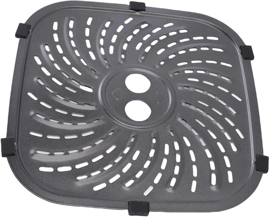 Friteuse Grillplaat Luchtstroom Rooster Buiten Koken Gelijkmatige Warmteverdeling 26 x 25 cm Zilver