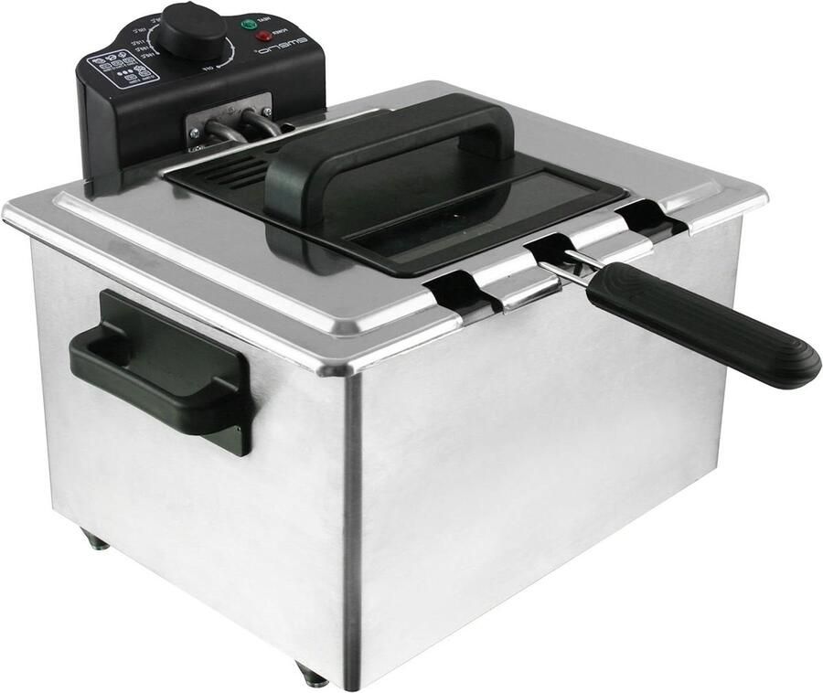 Friteuse Keuken Frituurpan Lekker Eten 2000 Watt Vermogen Familie Formaat Zwart Zilver