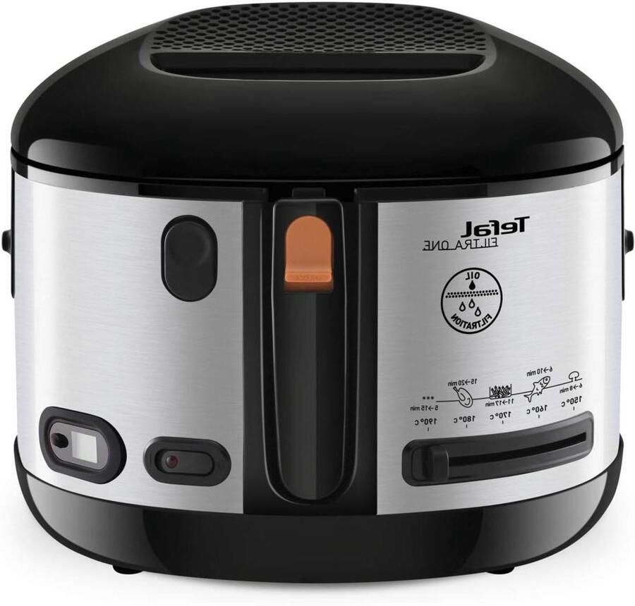 Friteuse Keukenapparaat Lekkere Snacks Ruim 2 Liter 3600 Watt Zilverkleurig