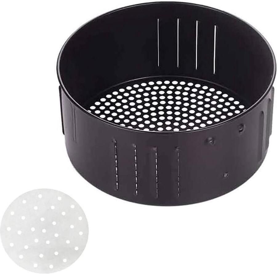 Friteuse Mand Frituurmand Bakmand Gezond Bakken Non-stick Coating 3.5L Zwart