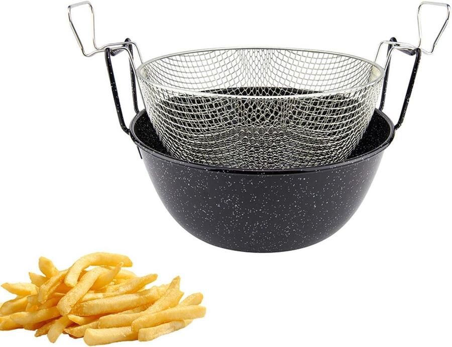 Friteuse Mand Frituurmand Metaal Warme Snacks Geborsteld IJzer 32 stuks Metaal