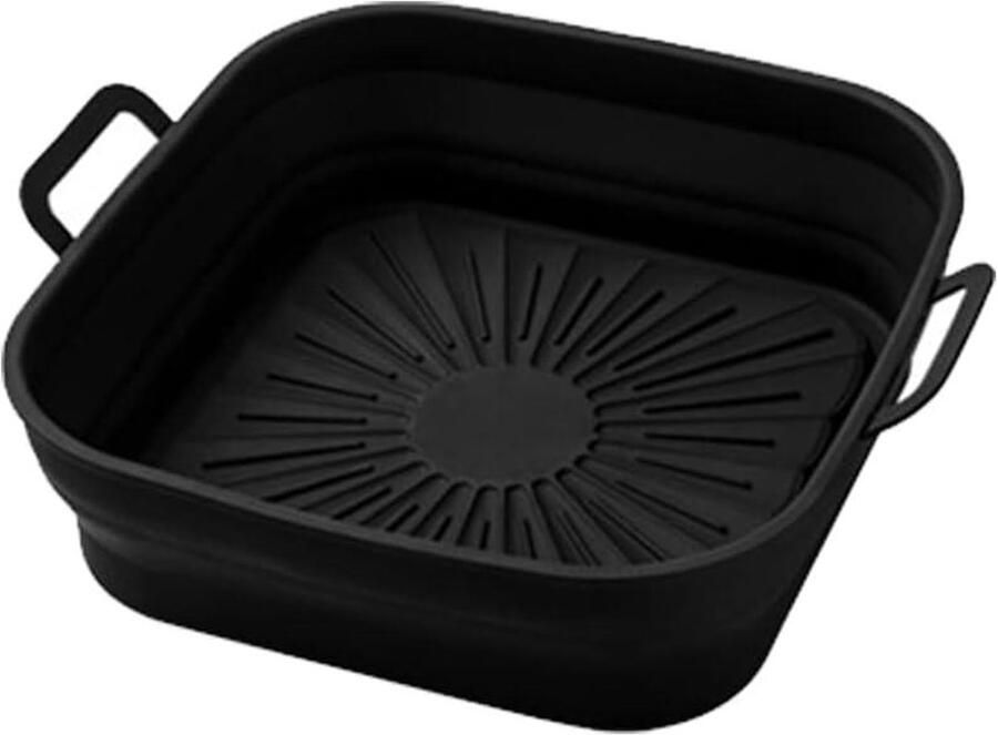 Friteuse Manden Bakaccessoires Veilig Koken 3D Drainage Groef 2 Stuks Zwart