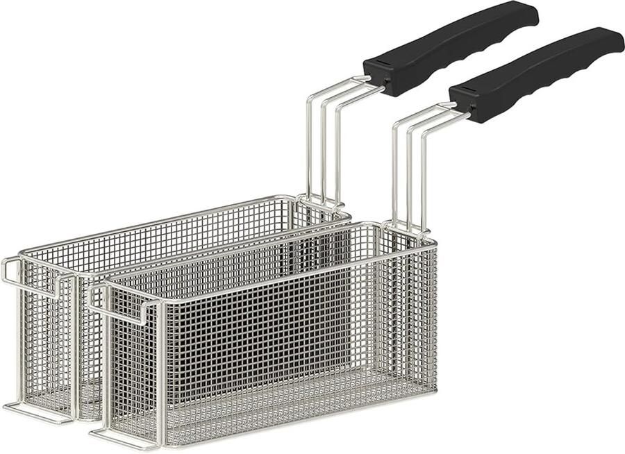 Friteuse Manden Set Dubbele Manden Frituren Thuis Inhoud 2x 45L B 105 x D 317mm