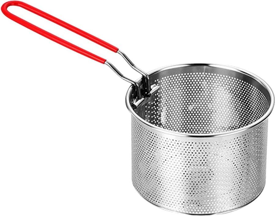 Friteuse Mandje Frituurmandje Keukenmandje Frituren Snacks Roestvrij Staal 28.5 cm Zilver