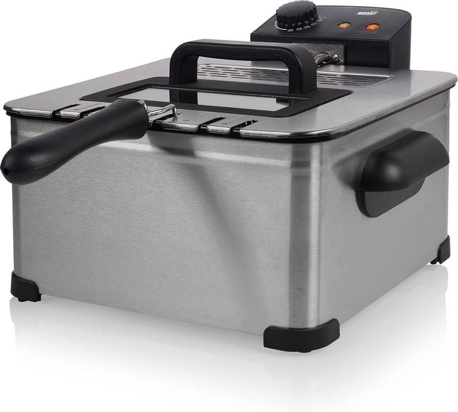 Friteuse met 1 grote en 2 kleine friteuses Inhoud van 5L roestvrij