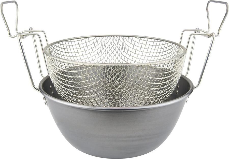 Friteuse met geborsteld ijzer 1550W 26 cm