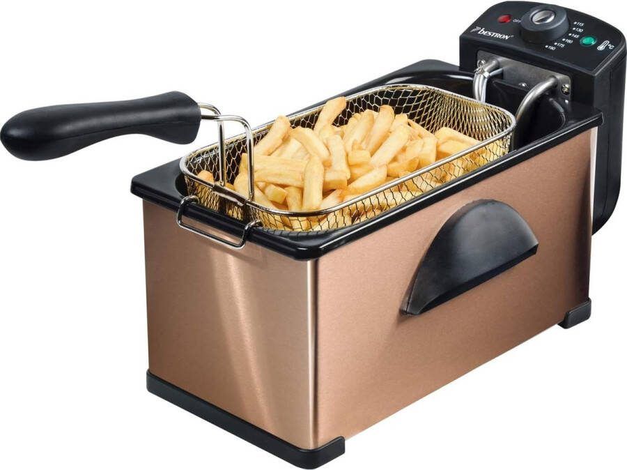 Friteuse met koude zone frituurpan met mand 2000W koper