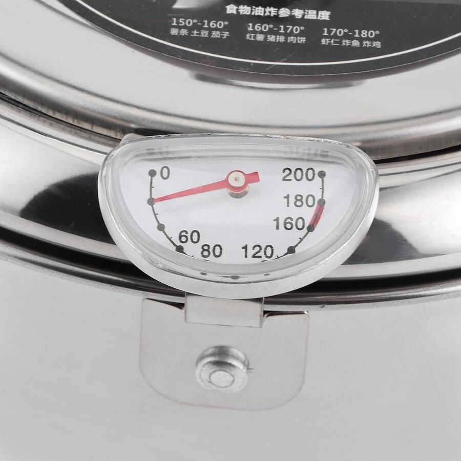 Friteuse met Thermometer Japanse Pan Perfect Frituren Roestvrij Staal 25 x 22 x 11 cm Zilver