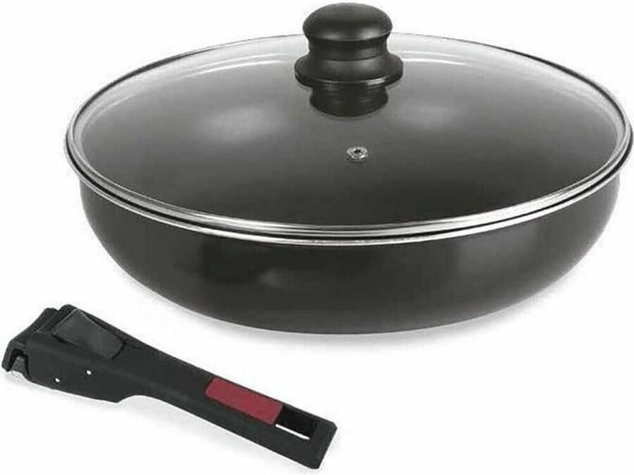 Friteuse Pan met afneembaar handvat Zwart