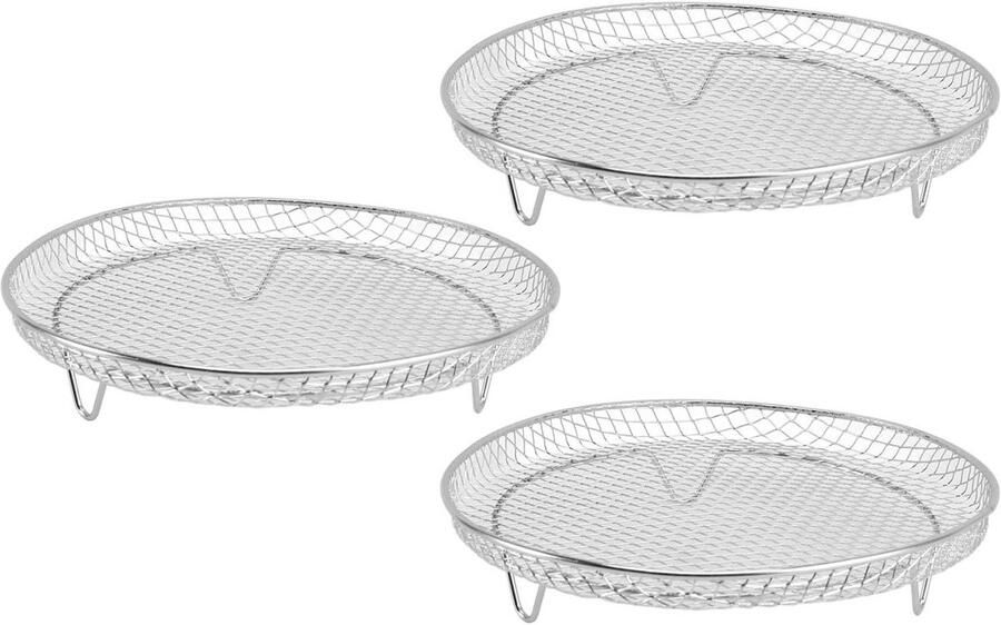Friteuse Racks Stapelbare Lades Gelijk Koken Roestvrij Staal 8 Inch Zilver