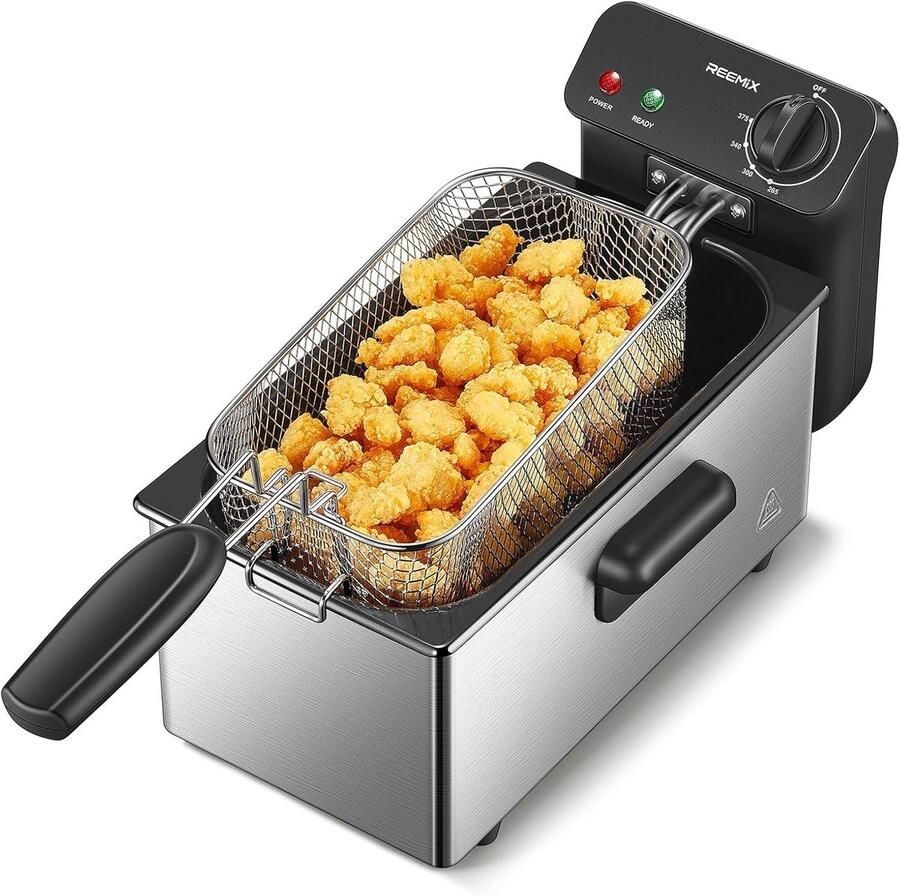 Friteuse RVS Cool Zone technologie Instelbare thermostaat tot 190 °C Voor Thuisgebruik