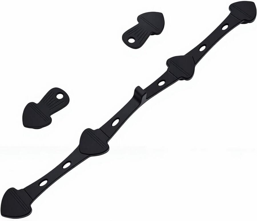 Friteuse Siliconen Clip Mandhouder Voering Voedsel Bereiden Hittebestendig Materiaal 12.5 x 10 cm Zwart