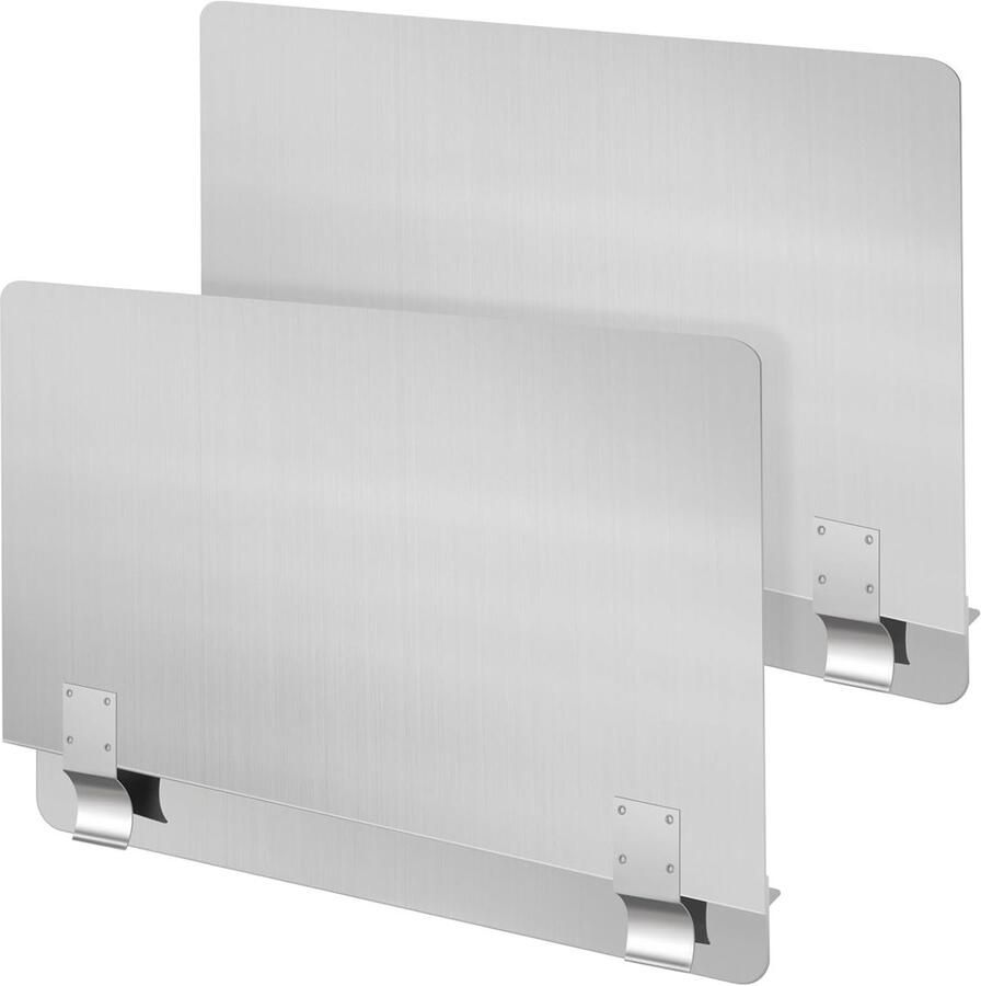 Friteuse Spatscherm Keuken Bescherming Kook Snel 3-Panels Vouwbaar 20-1 2 x 9 Zilver