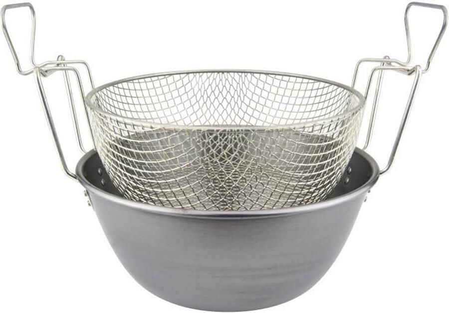 Friteuse van geborsteld ijzer 1550W 36 cm Perfect voor knapperige snacks