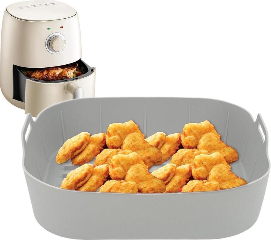 Friteuse Voering Herbruikbare Mat Gezond Koken Met Antislip Handgreep 202 cm Breed Grijs