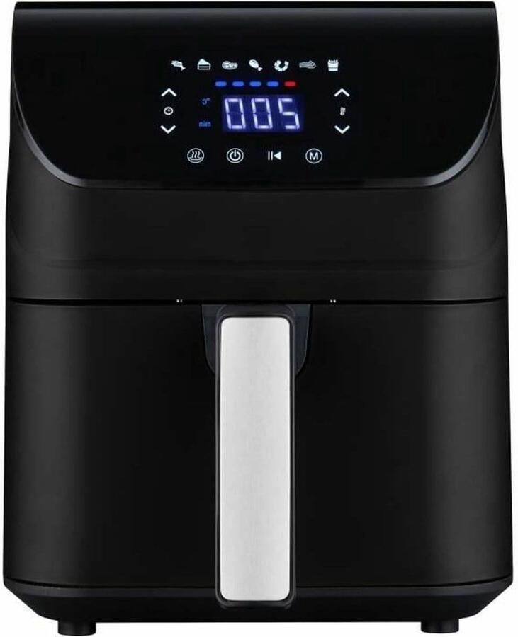 Friteuse zonder olie Airfryer Gezond koken Snelle bereiding 43 Liter Zwart