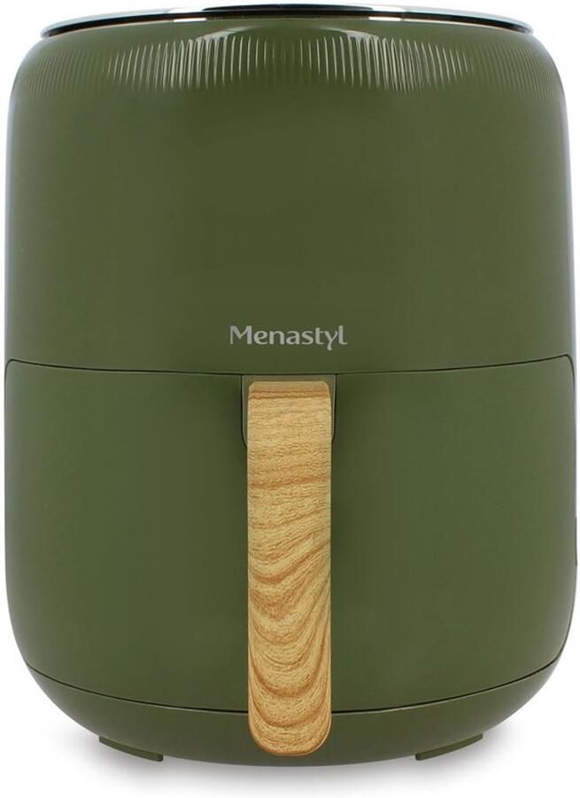 Friteuse zonder olie – olijf – PFAS-vrij – 4 5 l – 8 programma's – temperatuur tot 200 °C – timer 1 uur – mand en rooster vaatwasmachinebestendig – 6025006
