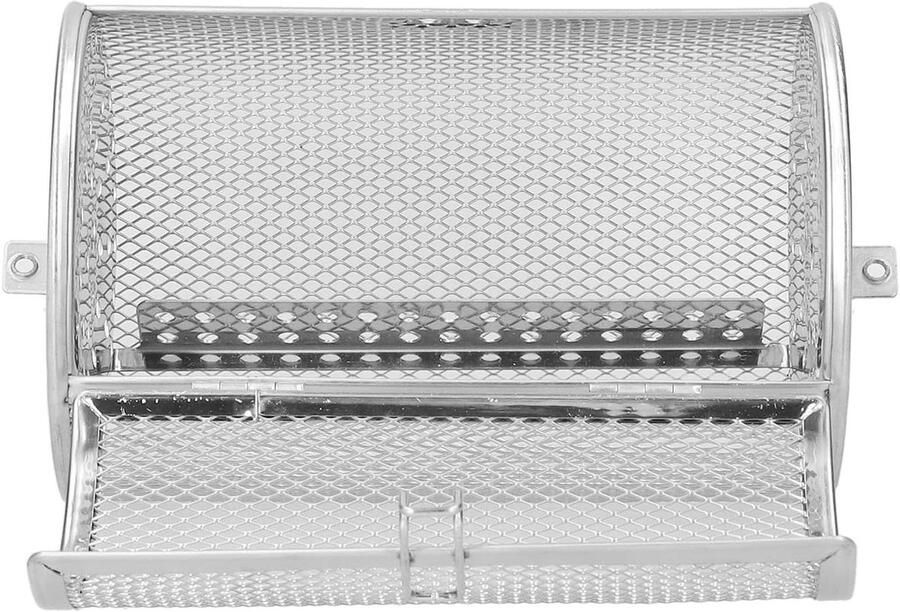 Friteusemand RVS Bakmand Oven Gelijkmatig Bakken 360 Graden Rotatie 12x12x18cm Zilver