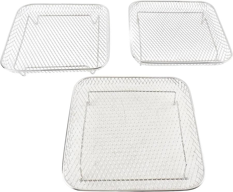 Friteuserek Grillrek Koken Roestvrij staal 22x21x10 cm Zilver