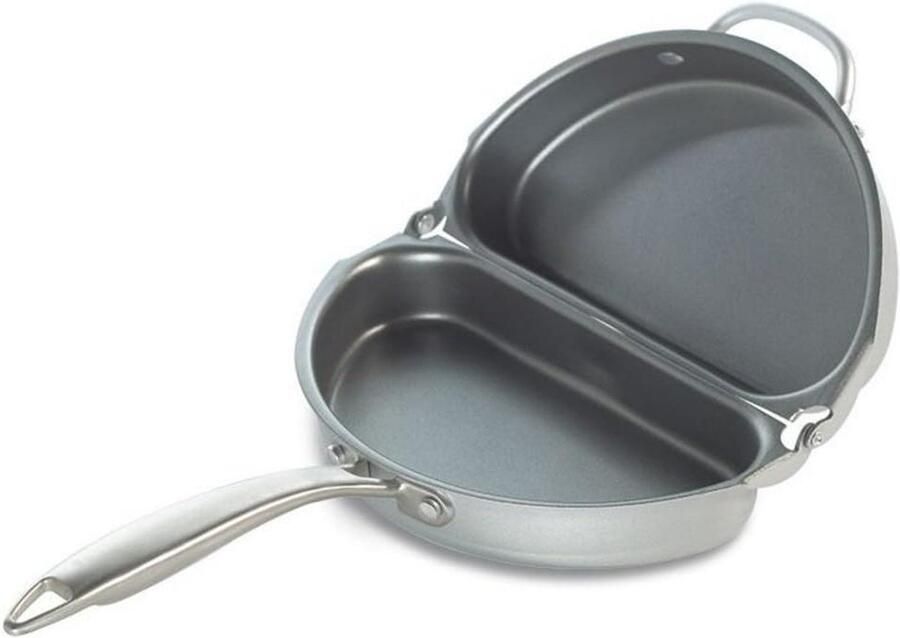 Frittata Omelet Pan Koekenpan Bakpan Eieren Bereiden Scharnierend Ontwerp 48 x 24 cm Wit