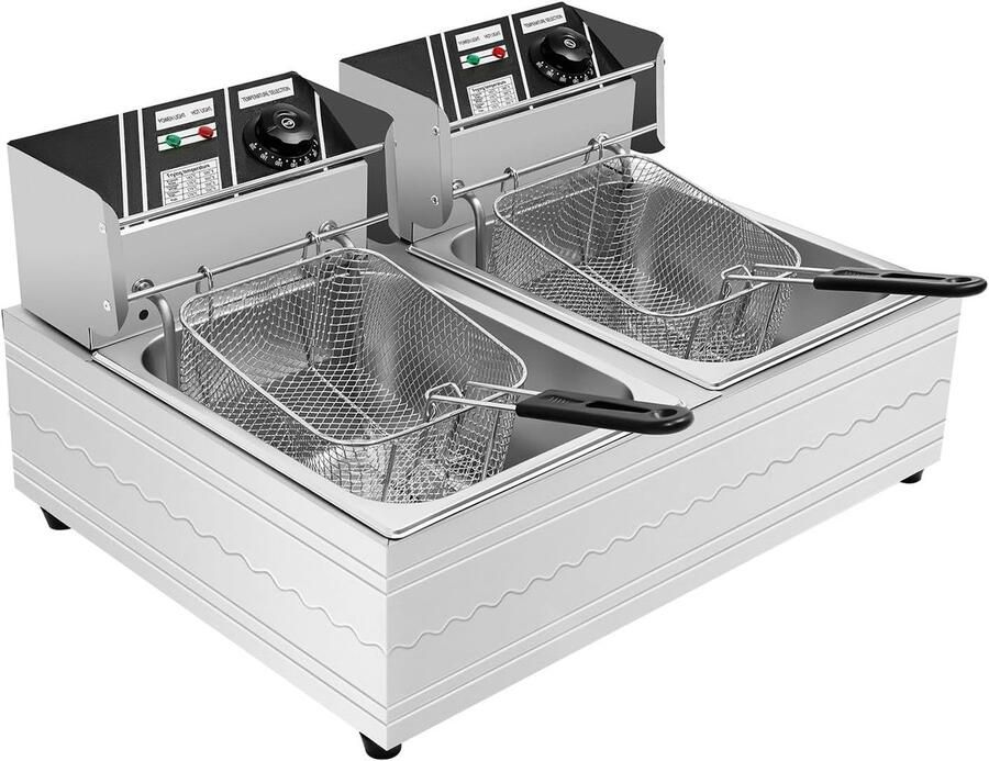 Frituurmachine 12 liter dubbele mand elektrische friteuse