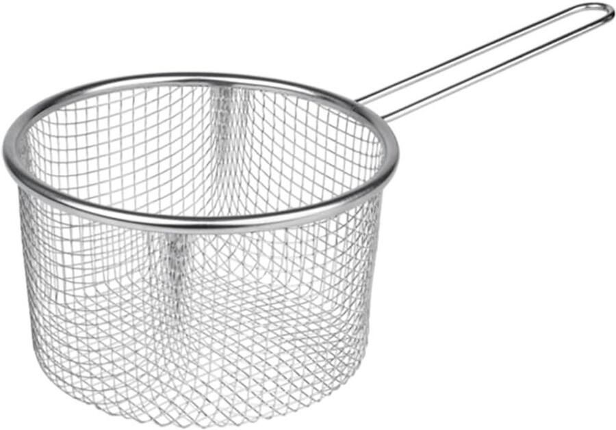 Frituurmand Friteuse mand Snacks bereiden Roestvrij staal 16 cm Zilver