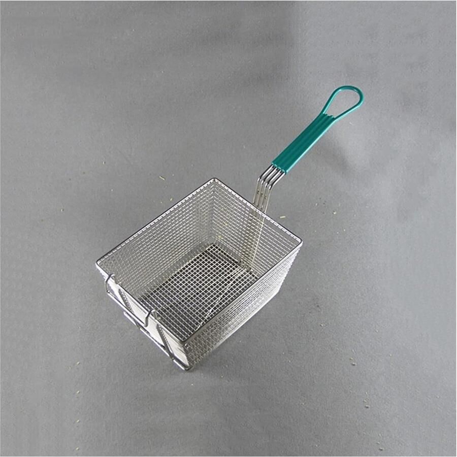 Frituurmand Keuken Zeef Schuimspaan Frituren Koken Lange Steel 24x19.5x13.5cm Zilver - Foto 1