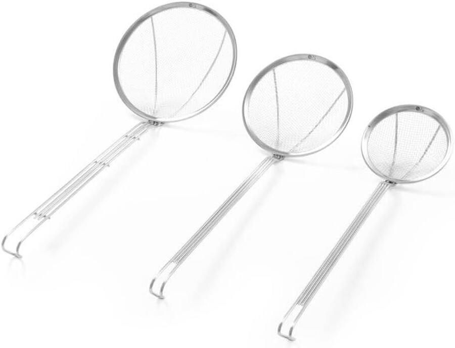 Frituurmand Keukenmand Frituren Versterkt handvat 26 cm Zilver