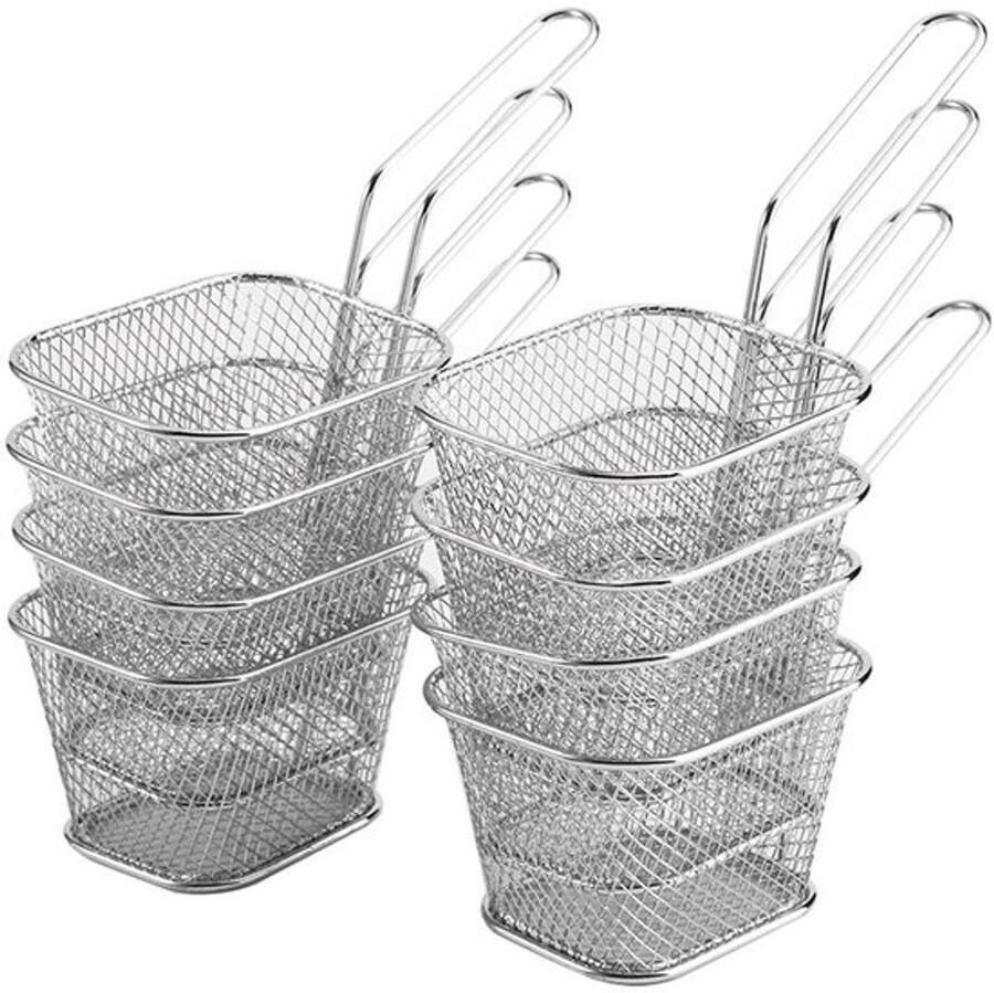 Frituurmand Roestvrij Stalen Constructie Frituurmandje voor Frituurpan Draad Handvat Duurzaam Veilig Food Grade Materiaal Frituurzeef