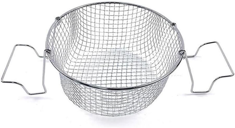 Frituurmand Roestvrijstaal Keukenmand Gaas Gezond Koken Efficiënt Drainage 24 cm Diameter Zilver