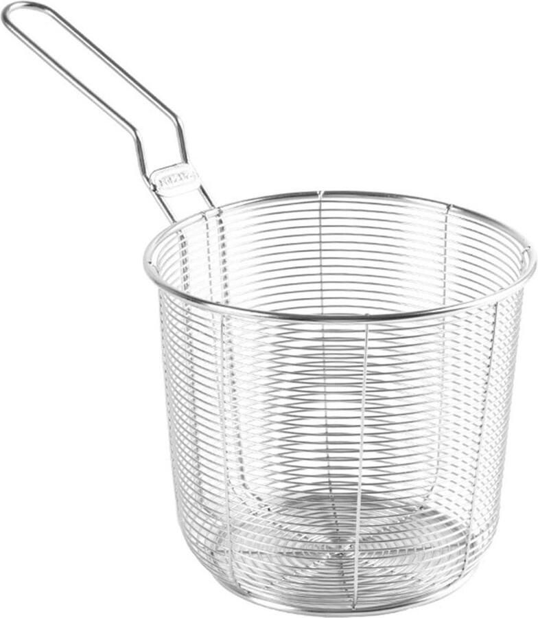 Frituurmand Rond Keukenmand Net Frituren Koken Anti-aanbak Pan 20 x 20 x 20 cm Zilver