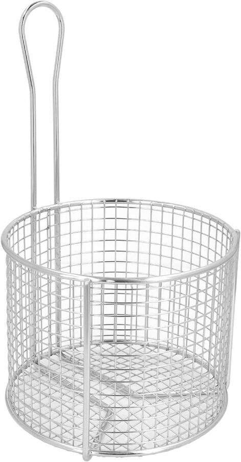 Frituurmand RVS Frituurkorf Keukenmand Frituren en Koken Voedselveilig Metaal Diameter 21 cm Zilver