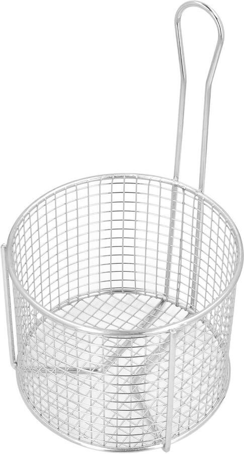 Frituurmand RVS Geroosterde Mand Keukenmand Frituren en Koken Voedselkwaliteit Materiaal 21 cm Diameter Zilver