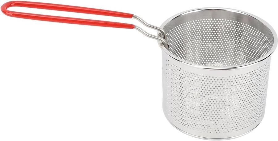 Frituurmand Rvs Keukenmandje Snelle Olie Afvoer Multifunctioneel Koken 14 cm Zilver