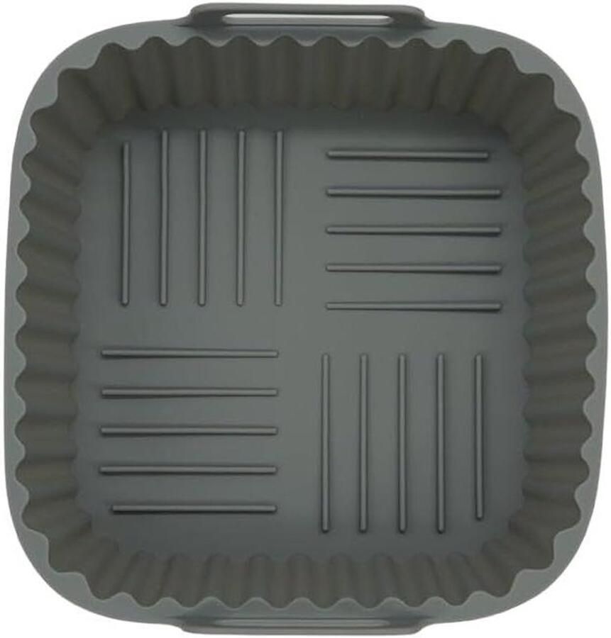Frituurmand Siliconen Airfryer Bakvorm Gezond Frituren Herbruikbaar 17 x 17 x 6.5 cm Grijs